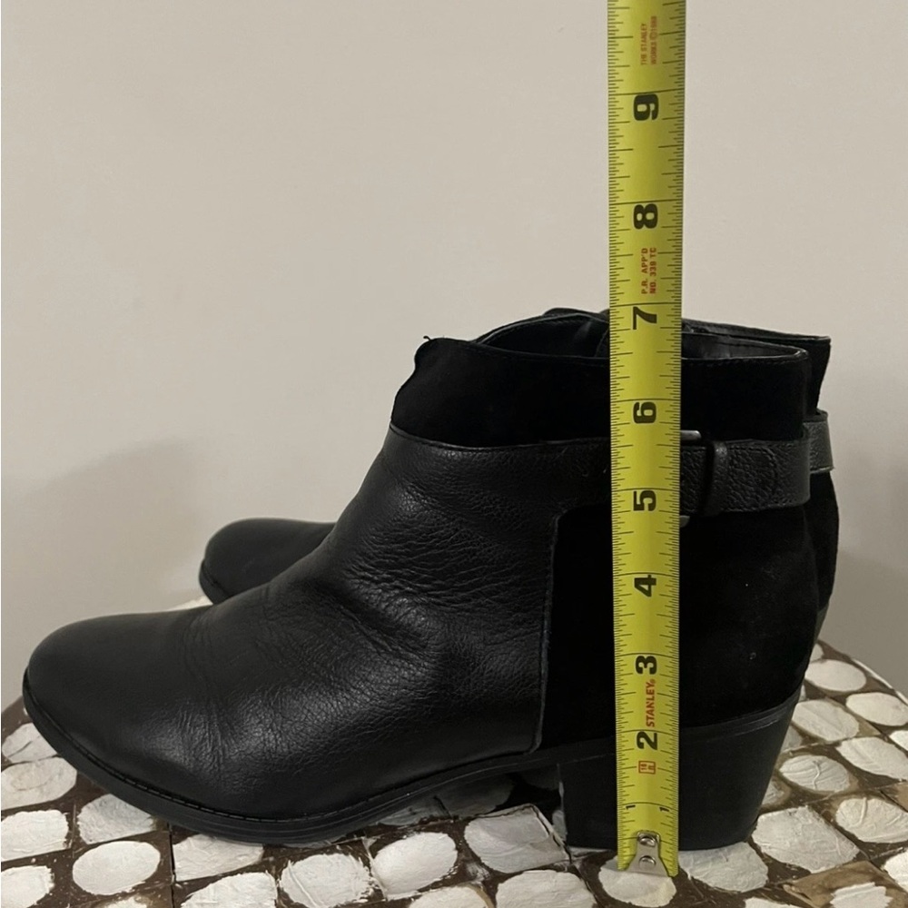 Naturalizer Wanya Comfort Ankle Boots Black Leather Suede 12 Medium - Picture 8 of 8